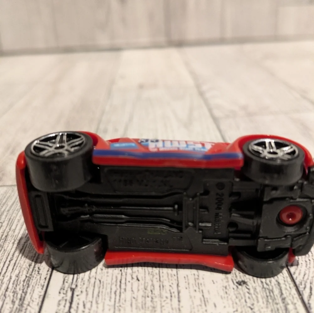 Red Kids Racing Toy Car with Blue Windshield